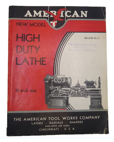 American Tool Works Co. - High Duty Lathes Catalog