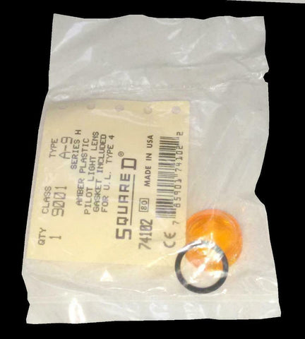 New Square D  9001A-9  Panel Mount Amber Pilot Light Lens