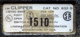 Clipper 632-S Foot Switch 125-250 VAC 20 Amps - SOLD AS IS