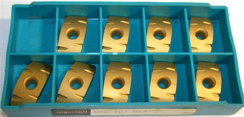 Lot of 10 New Ingersoll Carbide Tin Coated Form Milling Insert BDE445R01 301A