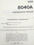 Fluke Model 8040A Digital Multimeter Maintenance Manual