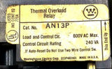 Westinghouse AN13P Thermal Overload Relay 600 VAC