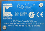 Continental VSD05M-5A-G-33L-A Directional Valve 110/120 VAC 43/45 Watts