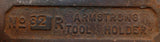 Armstrong No. 32R-L 7/8" Left Hand Metal Lathe Parting Tool Holder 7" OAL