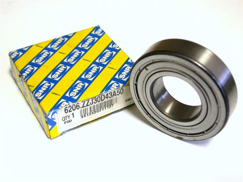 BRAND NEW IN BOX SNR BALL BEARING 30MM X 62MM X 16MM 6206.ZZJ30D43A50 (2 AVAIL.)