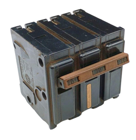 Siemens I-T-E QP3-B070 3-Pole Circuit Breaker 70A 120/240VAC 3 PH Bolt-On Mount
