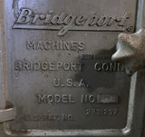 Bridgeport Mill Milling Machine Variable Speed 1.5 HP 42" x 9" DRO 230/460V 3 Ph