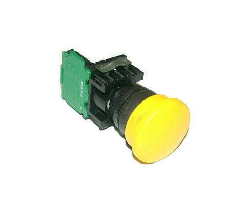 ALLEN BRADLEY   900e-v10   MUSHROOM CAP YELLOW  PUSHBUTTON 1 N.O. CONTACT