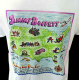 Anvil Men's Jimmy Buffet Under The Big Top Tour 2010 White Shirt Size Large