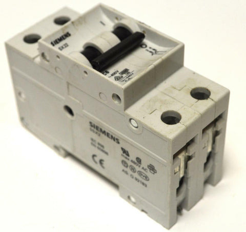 SIEMENS 5SX22 2-POLE CIRCUIT BREAKER 6 AMP 480 VAC