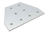 80/20 4355 15 Series 8 Hole Tee Flat Aluminum Plate