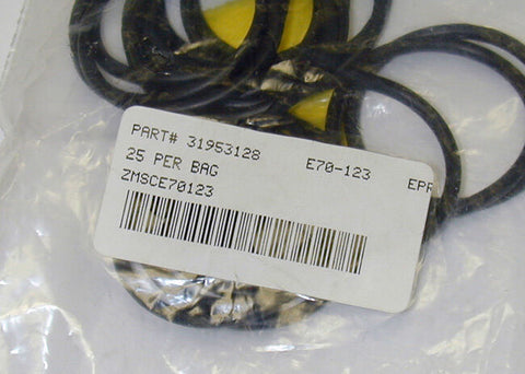 LOT OF (25) 1-1/4" E70 O-RINGS 31953128 ZMSCE70123 E70-123