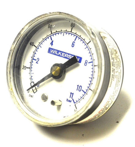 WILKERSON 094-94 ROUND PRESSURE GAUGE 0-160 PSI 0-11 BAR