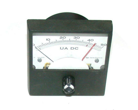 NEW API INSTRUMENTS   PC/CC  UA DC PANEL METER 0-50 MICRO AMPERES