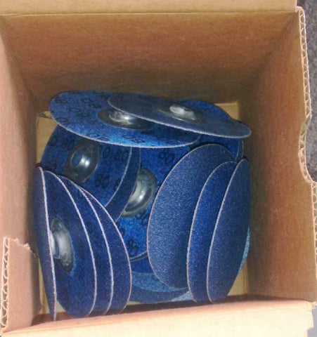 New Box of 25 Norton  R884P  Bluefire Abrasive Grinding Wheels 80-Y Grit