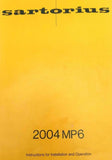 Sartorius Model 2004MP6 Electronic Semi-Micro Balance Instruction Manual