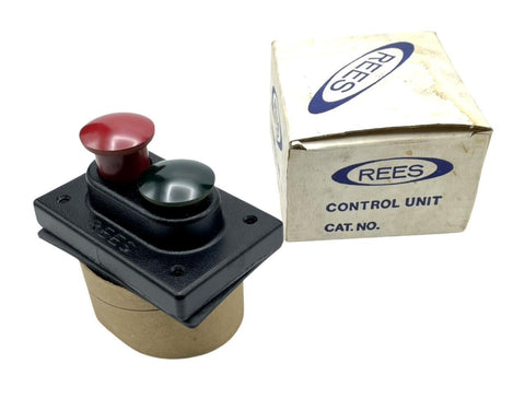 Rees 02712-032 1.38" Red / Green Plastic Mushroom Head Plunger Push Button NO NC