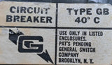 General Switch GB220 2 Pole Circuit Breaker 20A 120/240VAC