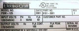 ELECTRO-CRAFT PSM-125 9101-3001 DRIVER 170/340 VDC - SOLD AS IS