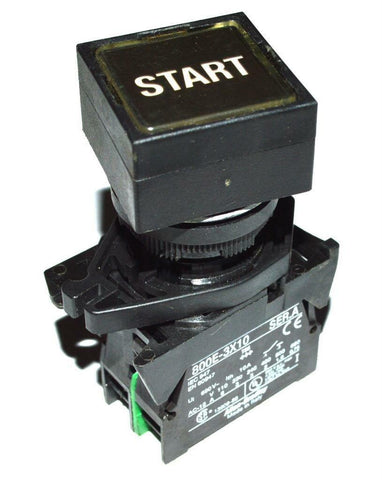 ALLEN BRADLEY 800E-3X10 BLACK MOMENTARY PUSH BUTTON 690 VOLTS 10 AMPS