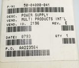 Symbol Technologies 50-04000-041 Power Supply,  (2 Available)