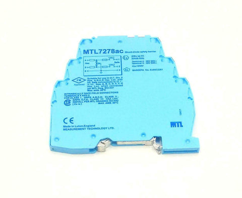 New Measurement Technology  MTL7278ac  Din Rail Mount Safety Barrier Relay