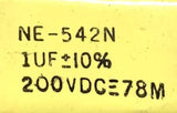 NE-542N Capacitor 1 uF 200 VDC