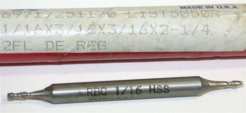 New Regal 1/16" 2 Flute HSS Double End End Mill
