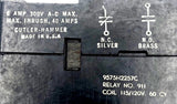 Cutler Hammer 9575H2257C Relay 300V 6A Brass/Silver Contact Point 115/120V Coil