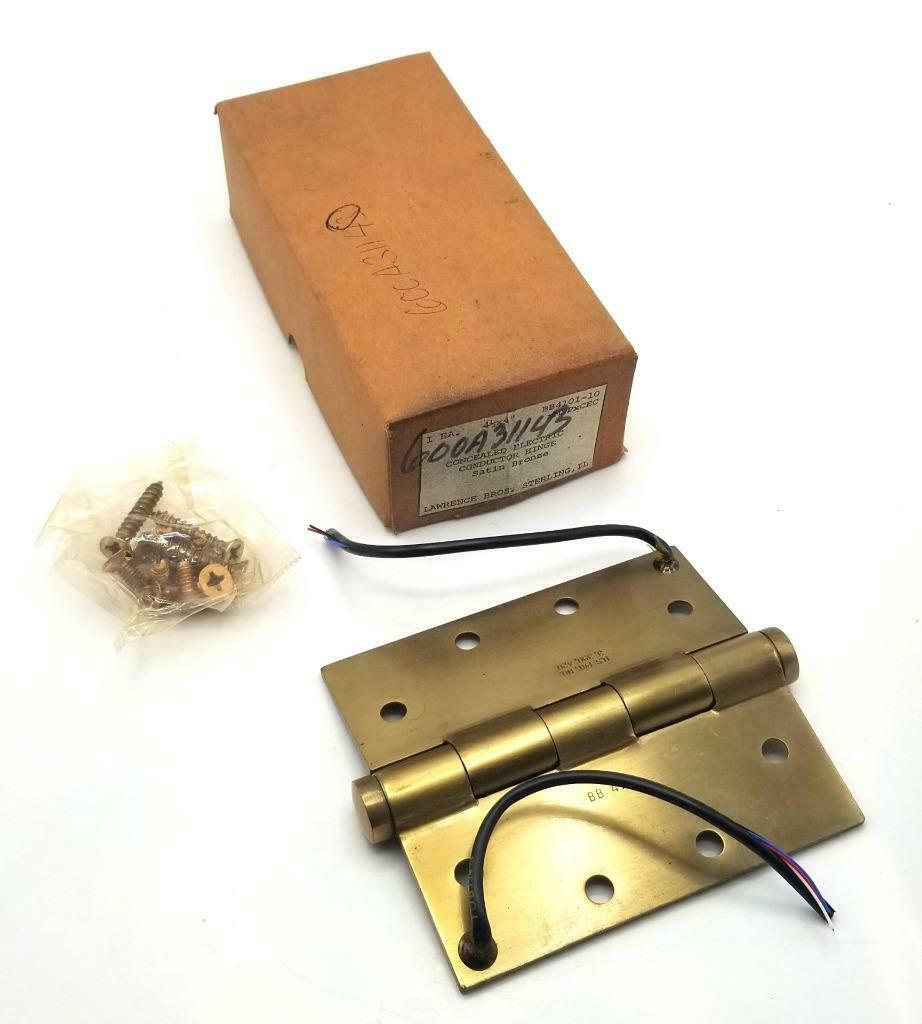 Lawrence Bros. BB4101-10 Concealed Electric Conductor Hinge Satin Bron