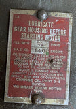 General Electric 7GG712F1 Gear Motor 1/4 HP 36:1 Ratio 115/230V 1 Ph 5KC42FG28