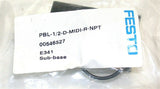 Festo PBL-1/2-D-MIDI-R-NPT Subbase for D series Midi service units 1/2NPT 546527