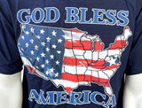 Fruit Of The Loom God Bless America Virginia USA Flag Graphic Shirt Size Large