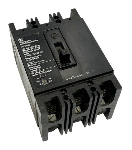 Lot of (2) Westinghouse MCP0358C 3-Pole Instantaneous Circuit Breaker 7A 600VAC