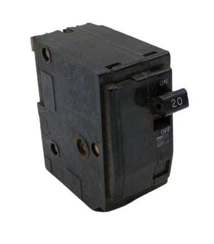 Square D QO220 2 Pole Circuit Breaker 20A 120/240VAC 1 Phase Plug-In Mount