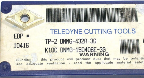 Lot of 8 New Teledyne Turning Carbide Inserts TP-2 DNMG-432A-3G