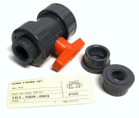 NEW GEORGE FISCHER +GF+ PVC MANUAL TRUE UNION BALL VALVE MODEL 161.560.003