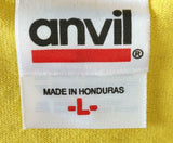 Anvil Men's Ron Jon Surf Shop Peace Sun & Surf Cocoa Beach Yellow Shirt Size L