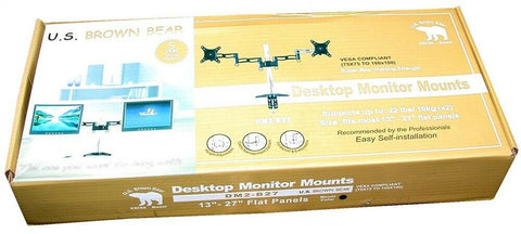 U.S. Brown Bear Black Mounting Arm for Flat Panel Display DM2-B27 New