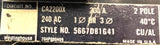 Westinghouse CA2200X 2-Pole Circuit Breaker 200A 240VAC 1 Phase Bolt-On