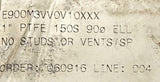Crane E900M3VV0V10XXX 1" Flanged Pipe Elbow 90 Degree PTFE