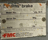 Canadian General Electric 1 HP Motor 460V 3 Ph w/ Stearns 1-055-031-E1 Brake