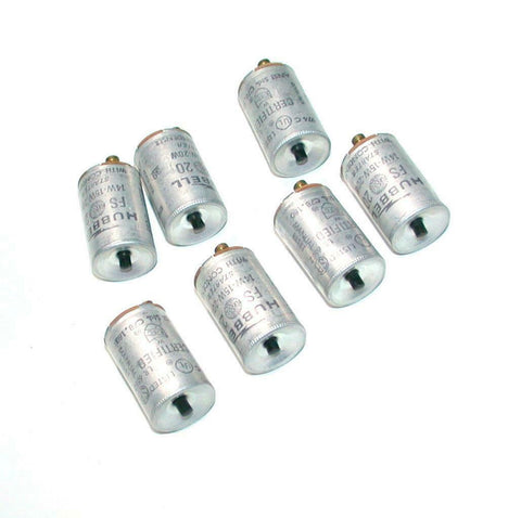 Lot of 6 New Leviton  FS-20  Fluorescent Lamp Starters W/Condensers