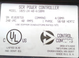 Control Concepts 1025-24-40-4/20MA SCR Power Controller 240VAC 40A 1 PH 50/60HZ