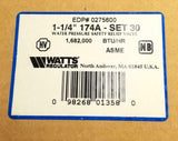 Watts 174A-SET30 Water Pressure Safety Relief Valve 1-1/4" (2 Available)