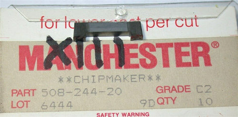 Lot of 4 New Manchester Grooving Carbide Inserts 508-244-20