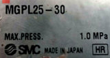 SMC MGPL25-30 Actuator Piston 1.0MPa Max Pressure