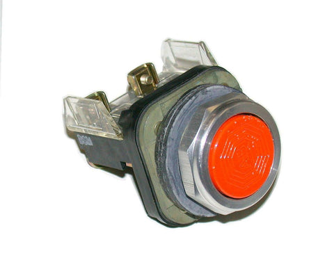 NEW ALLEN BRADLEY 30.5 MM ORANGE FLUSH PUSHBUTTON MODEL 800T-A3A