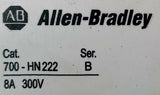 Allen-Bradley 700-HN222 Screw Terminal Relay Socket DIN Rail Mount 8A