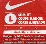 Nike Women's Atlanta Falcons NFL Football "Go Falcons" Red Slim Fit Shirt Size L